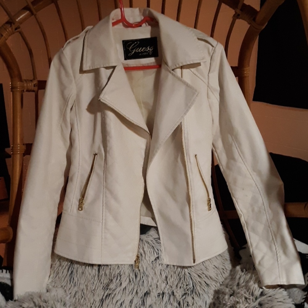 White leather jacket